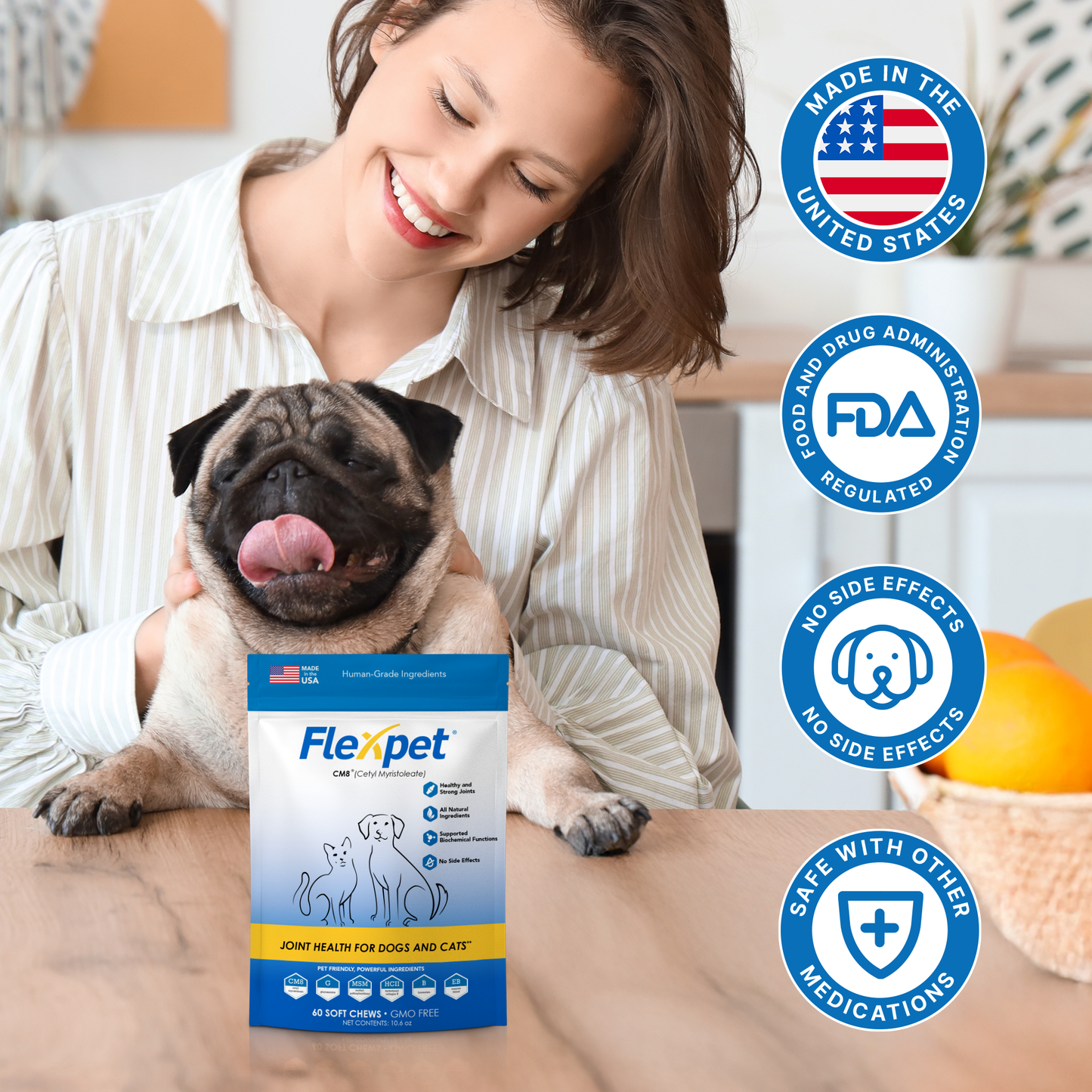 Flexpet with CM8 - Maximum Strength 60 count | Subscription