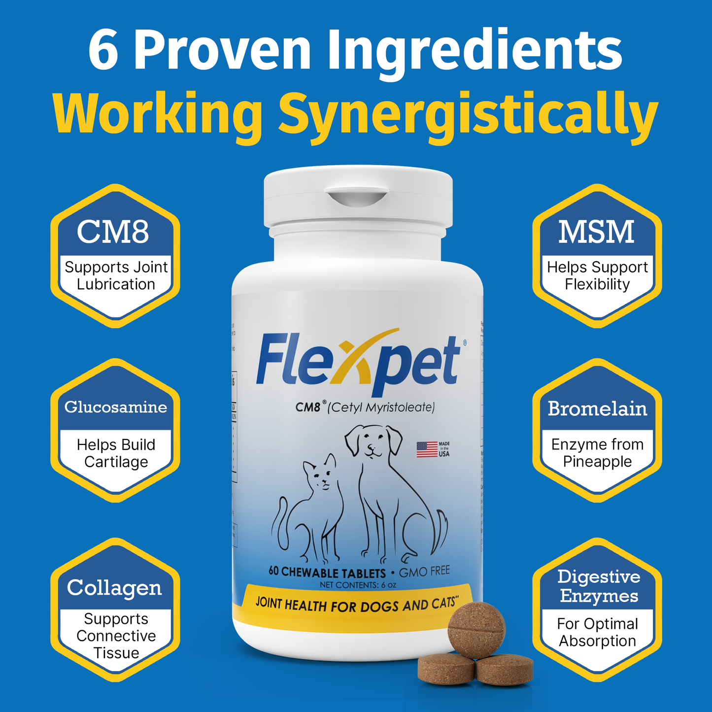 Flexpet with CM8 - Regular Strength 60 count | Subscription